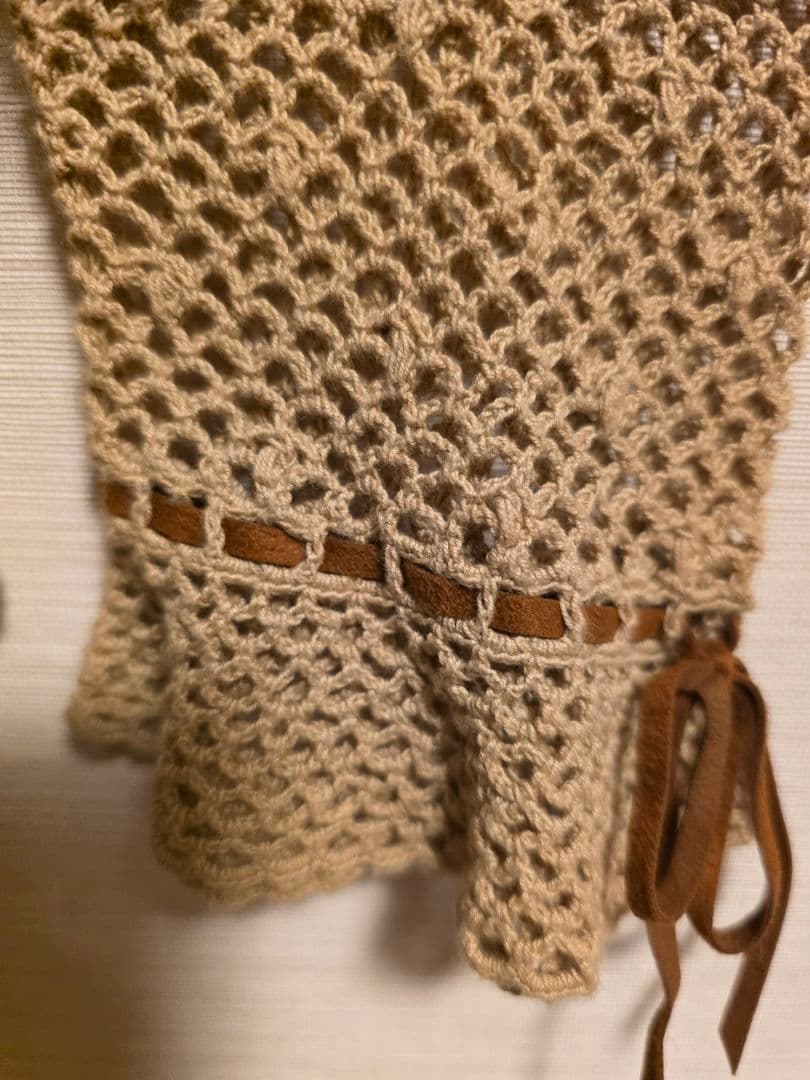 WONDERFUL WORLD レース編みカーディガン