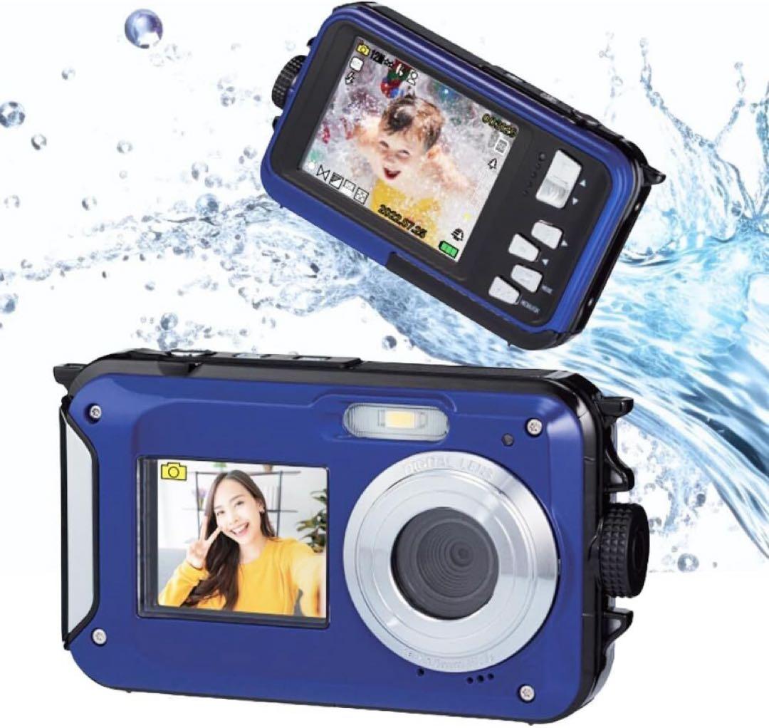 防水 防塵 デジタルカメラ ベルソス VS-N004SY(A) 2画面 水深3m