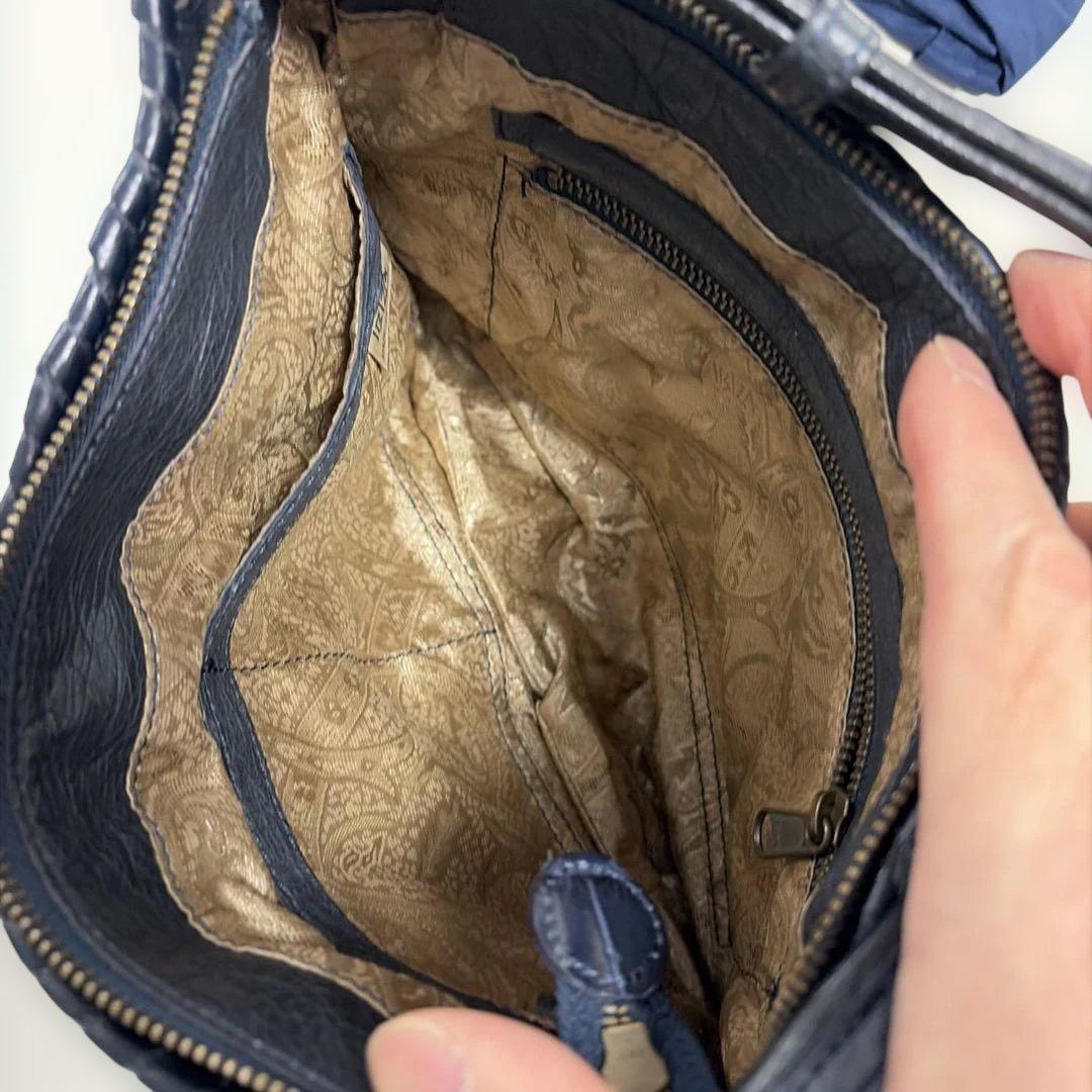 まさちゃん専用〜！IBIZA　濃紺　ワニ革　ショルダーバッグ　美品！