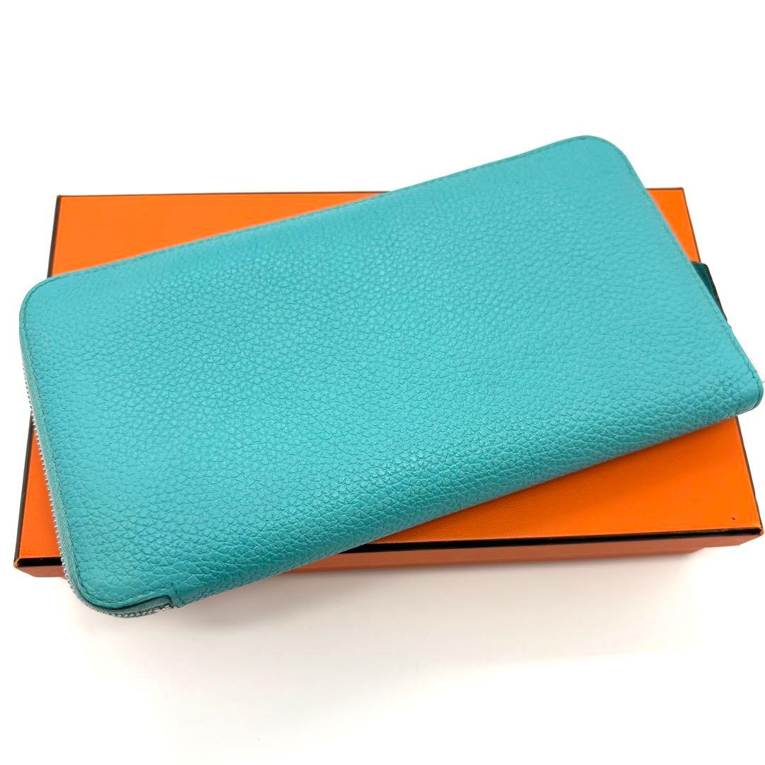 HERMES アザップロング ブルーアトール オールレザー　トリヨンクレマンス