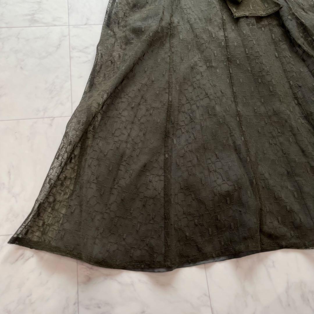 美品✨etoll エトル　カシュクールデザインフレアドレス　オケージョンドレス