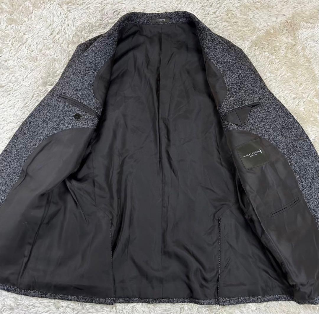 美品 マッキントッシュ ウールツイード テーラードジャケット グレー M相当