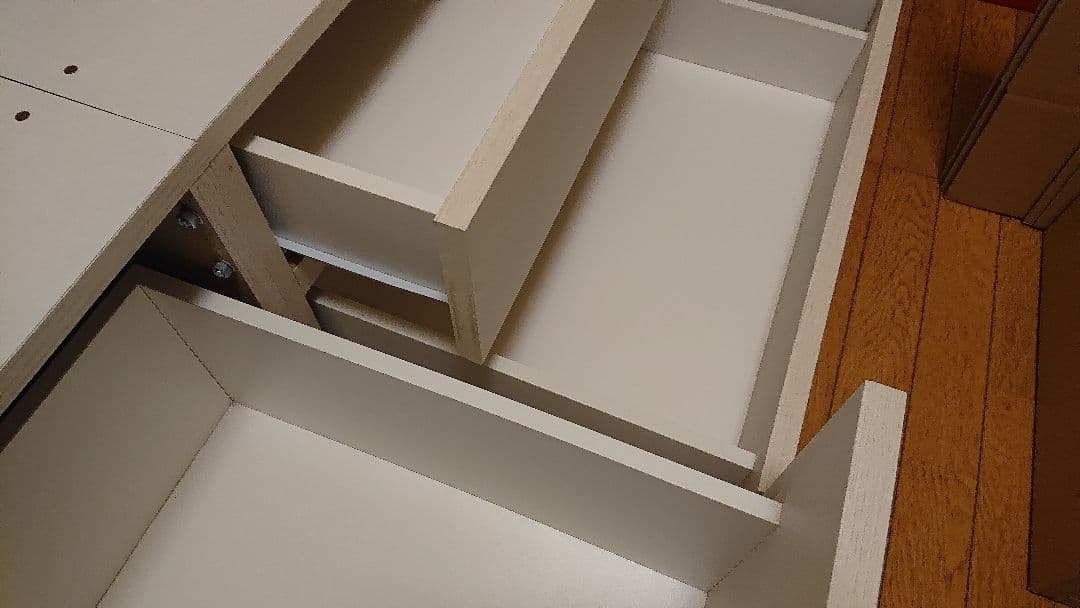 ニトリ ベッド フレーム アザン3 深型 ライト コンセント 収納付き ホワイト