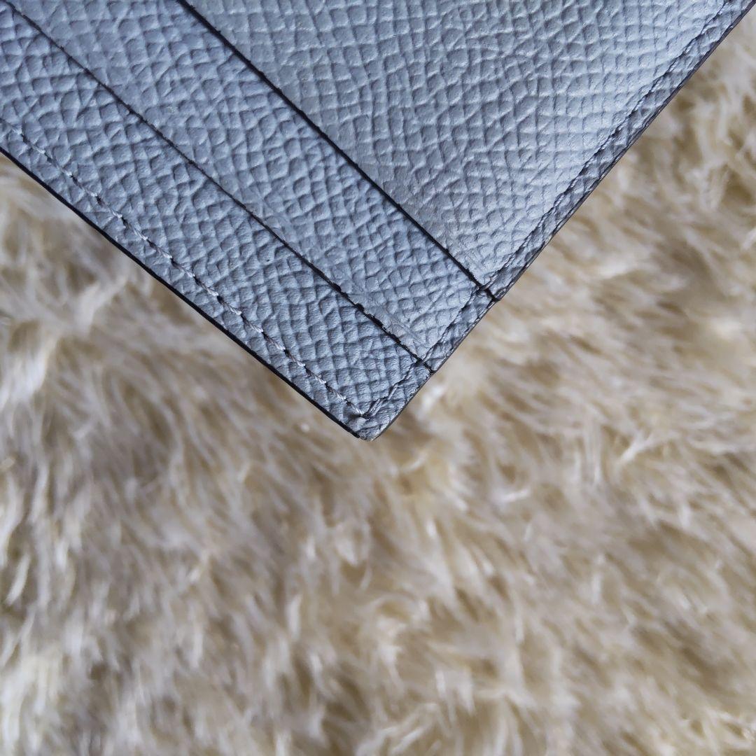 極美品✨ボナベンチュラ　カードケース　名刺入れ　スリム　ブルー　レザー