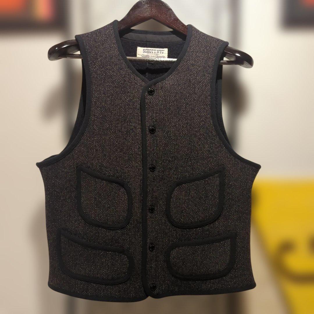 【完売品】schott ビーチクロス ベスト ゴマ塩 Mサイズ