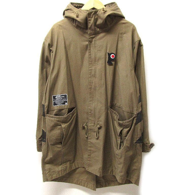 PUNK DRUNKERS パンクドランカーズ 日章モッズコート XL カーキ