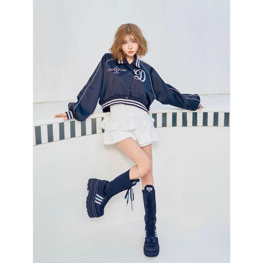 新品タグ付き ダーリッチ Darich Clubスカジャン ネイビー