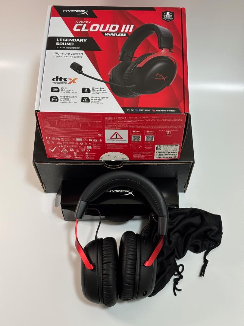 参考用　HyperX Cloud III Wirelessゲーミングヘッドセット