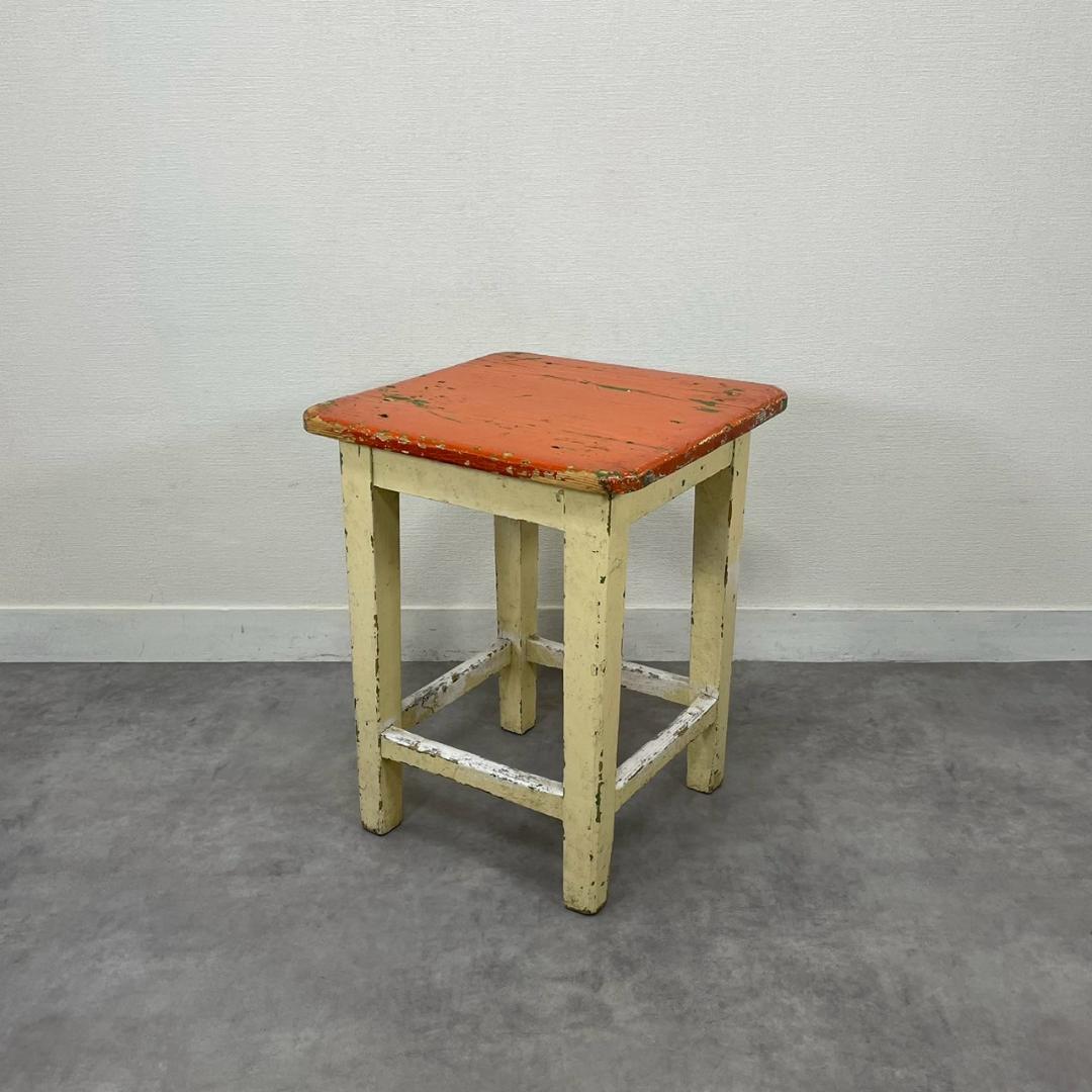 ヴィンテージ シャビー スツール サイドテーブル 飾り台 ビンテージ レトロ