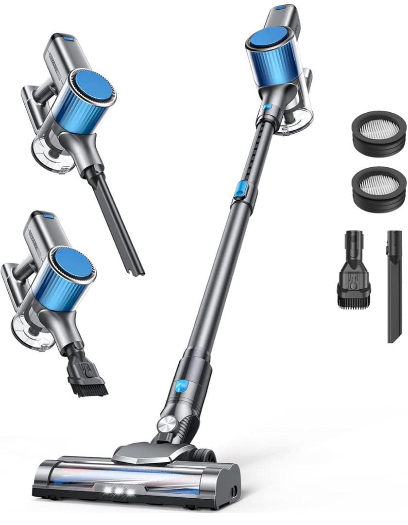 掃除機 コードレス 【50Kpa超強力吸引】50分連続稼働 自立式 2WAY