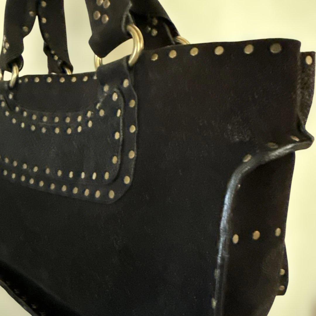 セリーヌ　ブギーバッグ　黒　スタッズ使い　ハンドバッグ