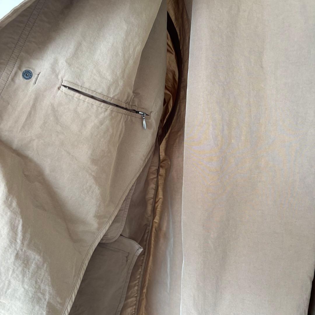 COMOLI コットンナイロンフーデッドコート