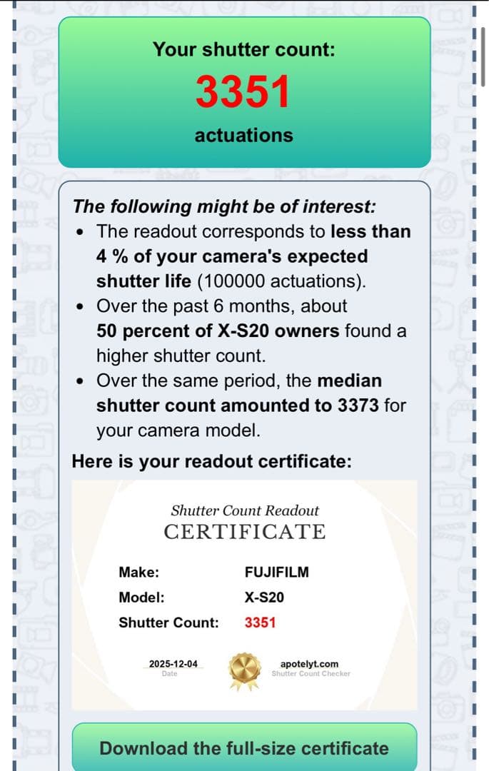 富士フイルム　FUJIFILM X-S20 ミラーレスカメラ本体（ブラック）+α