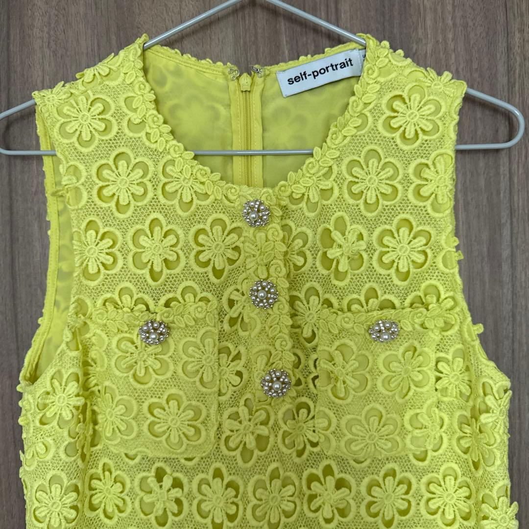 ぴすけ　美品✨SELFPORTRAIT セルフポートレート 黄色 ワンピ