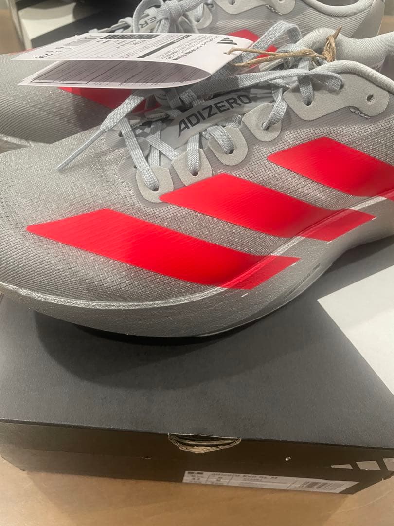 ADIZERO EVO SL 26.5 グレー/レッド