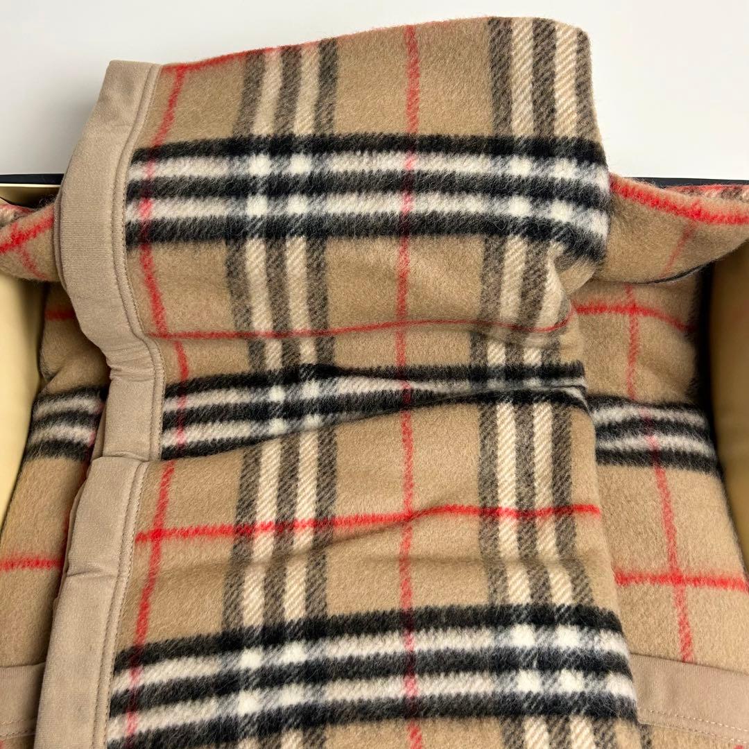 未使用✳︎バーバリーズ/ラムMIX純毛毛布/ノバチェック柄/ホースロゴ刺繍/寝具