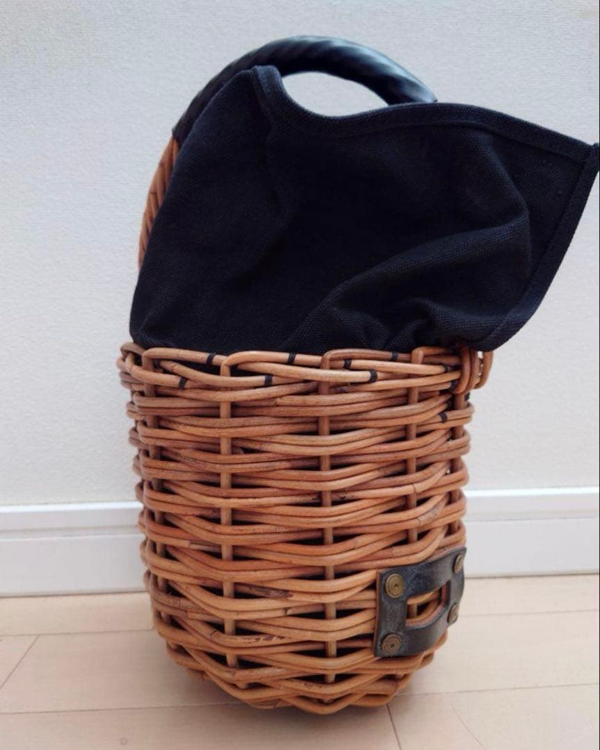 ebagos エバゴス　カゴバッグ　ブライドルマグ　黒