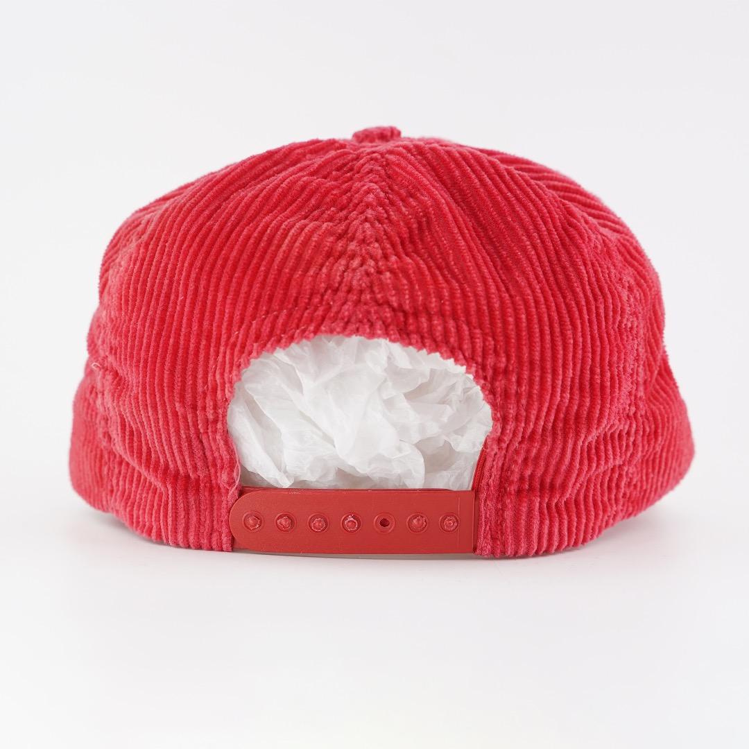 バドワイザー 帽子 キャップ 古着 90s コーデュロイ 刺繍 赤 18408