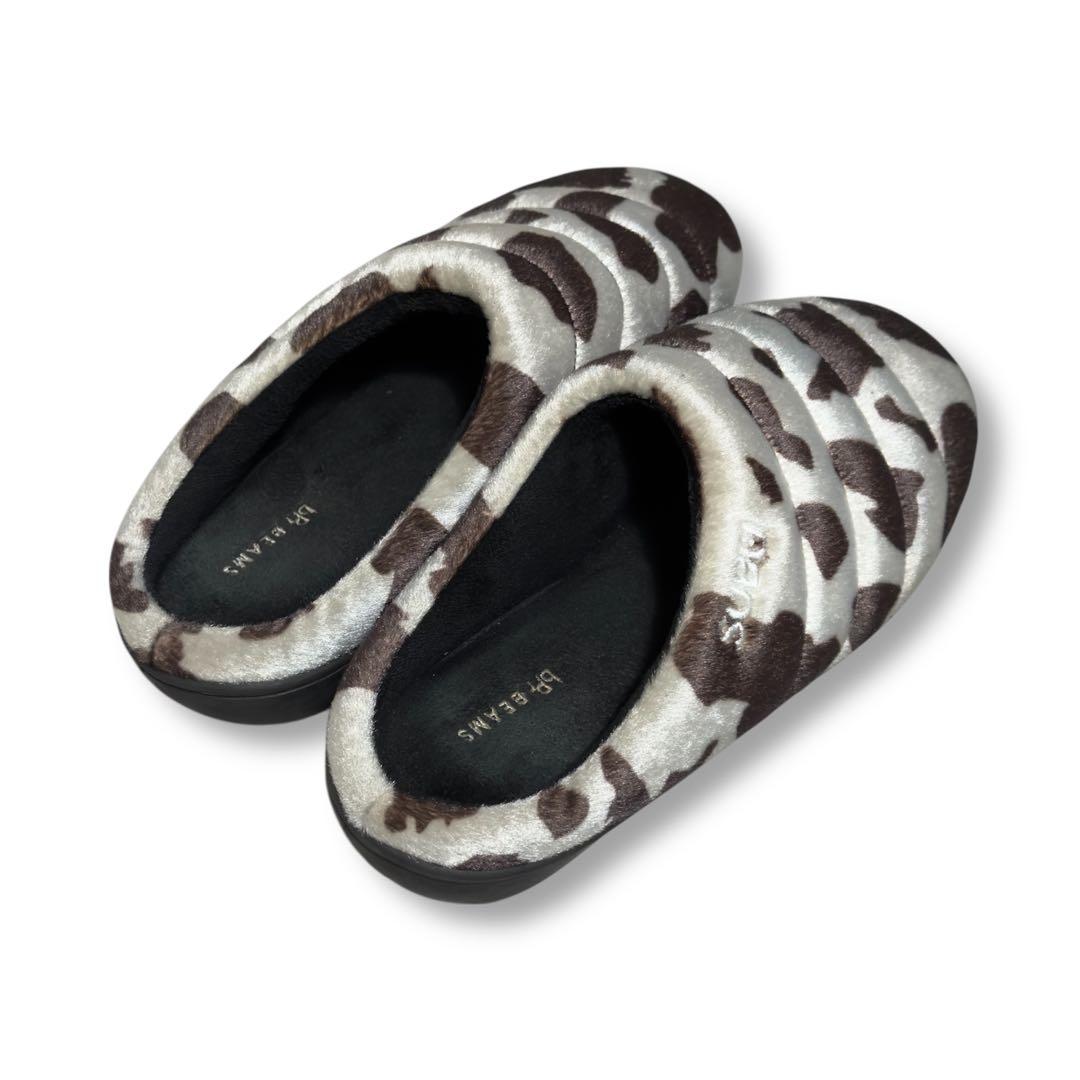 【希少】BEAMS×SUBU 牛柄 冬用スリッパ