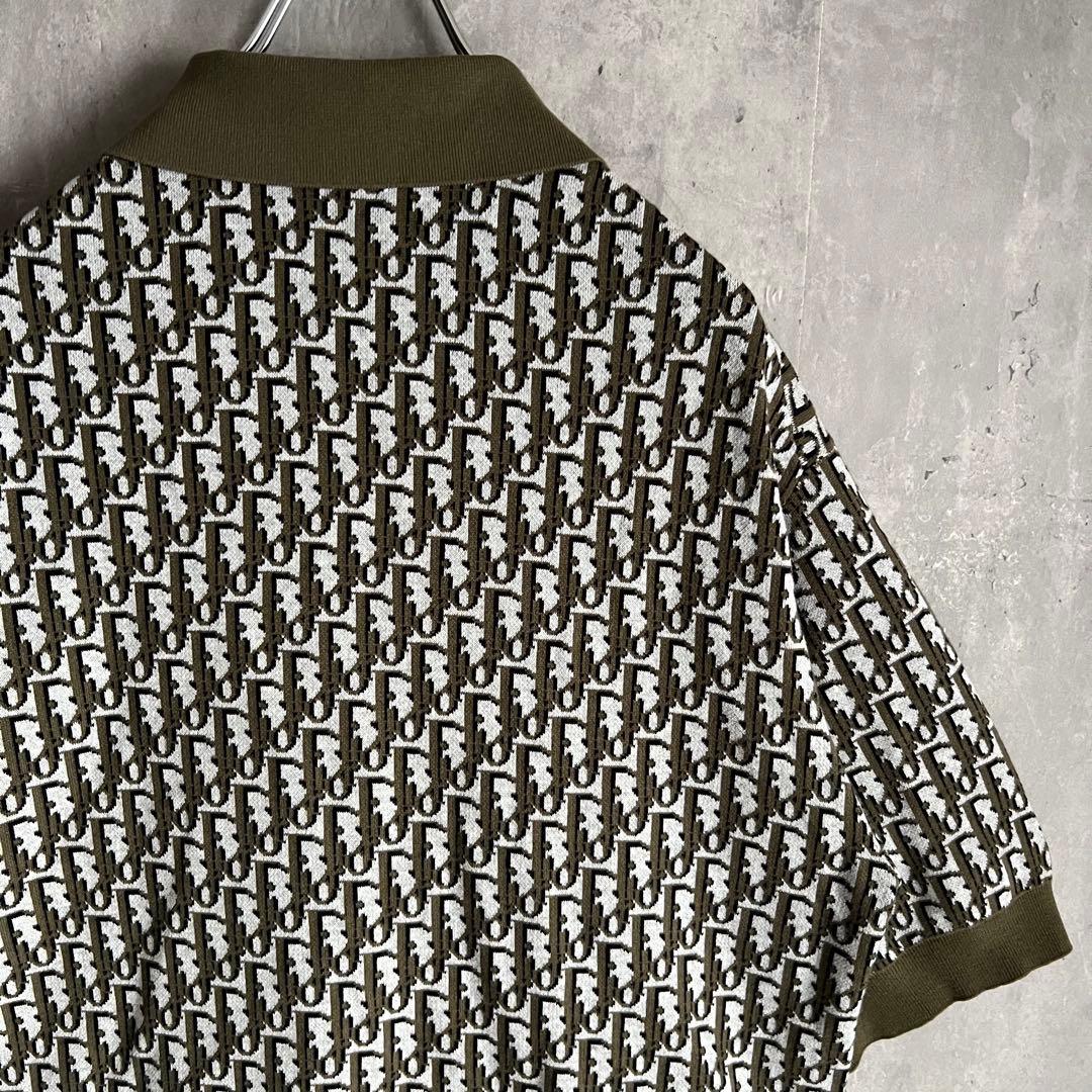 Dior　ディオール　オブリーク　コットン　ジャカード　ポロシャツ　極美品　L