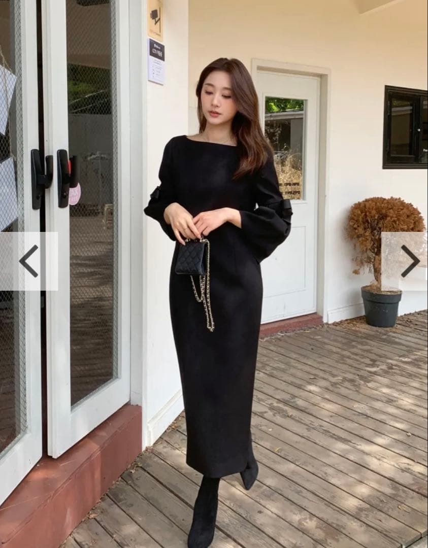 ワンピース birthdaybash PUFF RIBBON MIDI DRESS