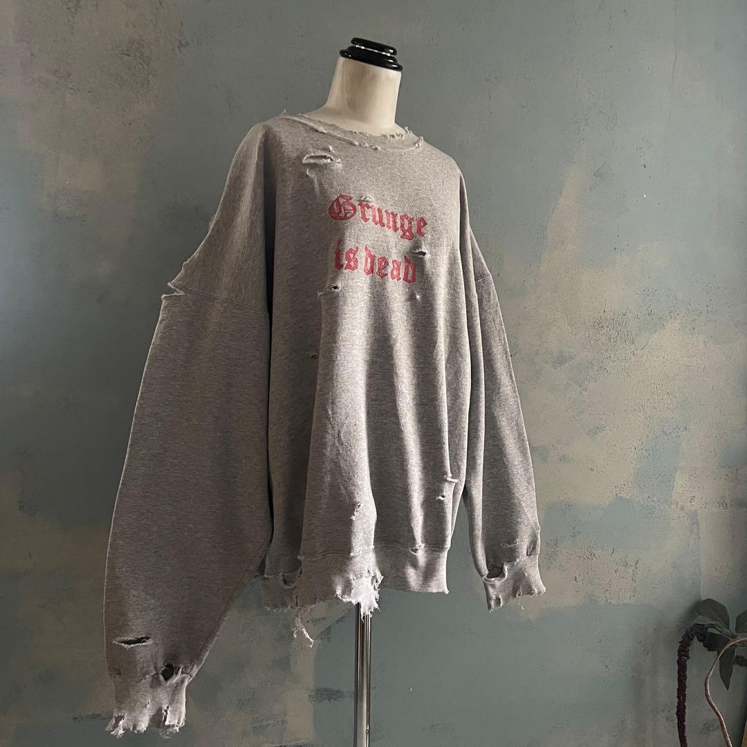 grunge is dead“ペイント“杢”XXL“boro sweat