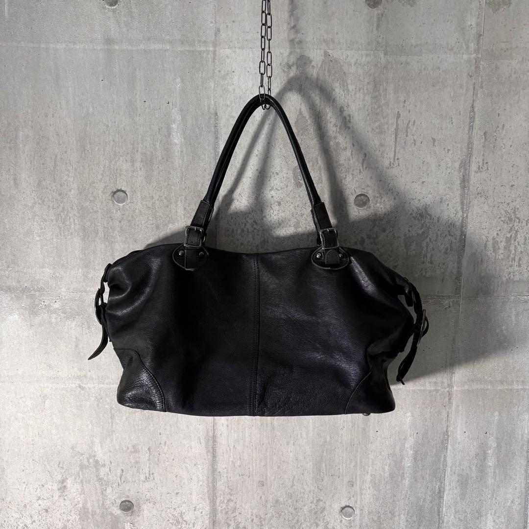 バッグ 00s archive leather boston bag y2k