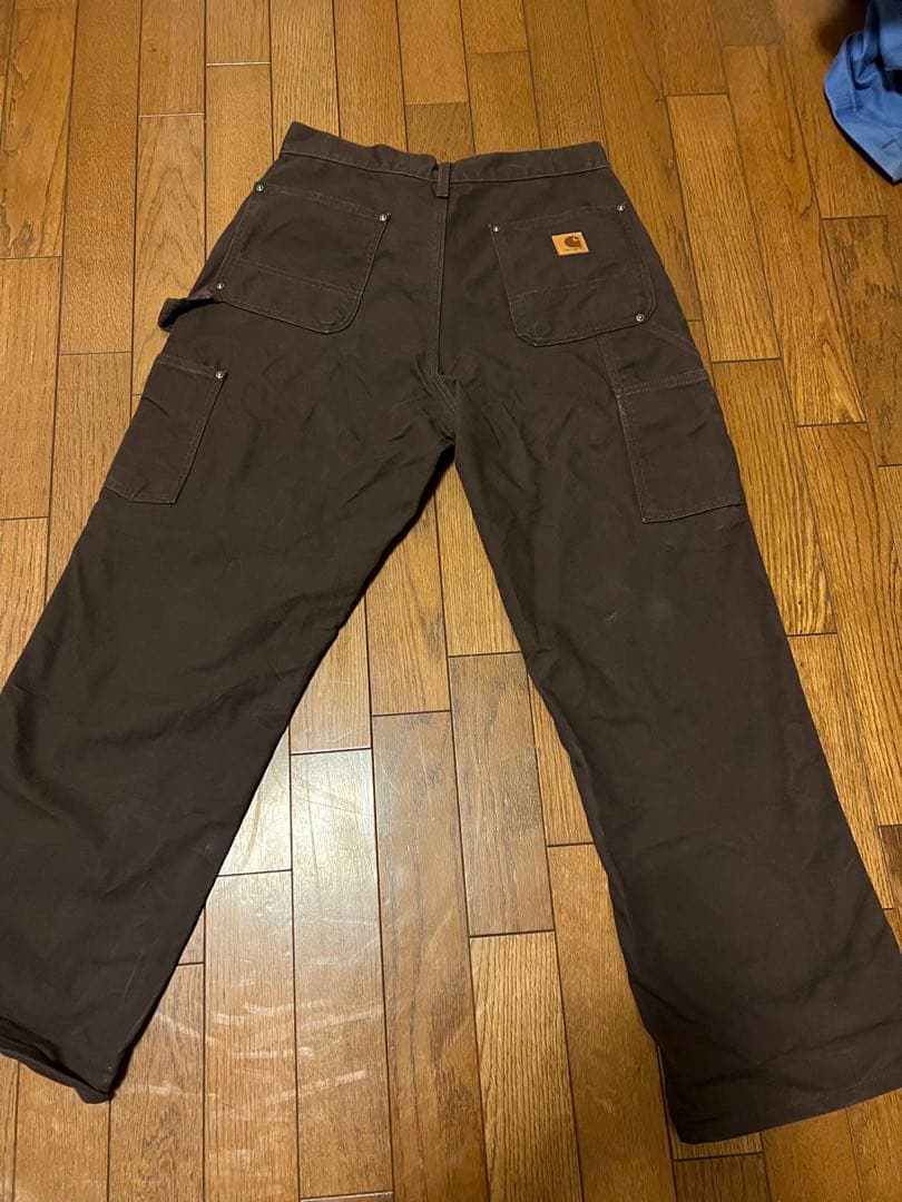 ク*子様 USA製 W30L30 カーハート ダークブラウン B136 ダブルニ