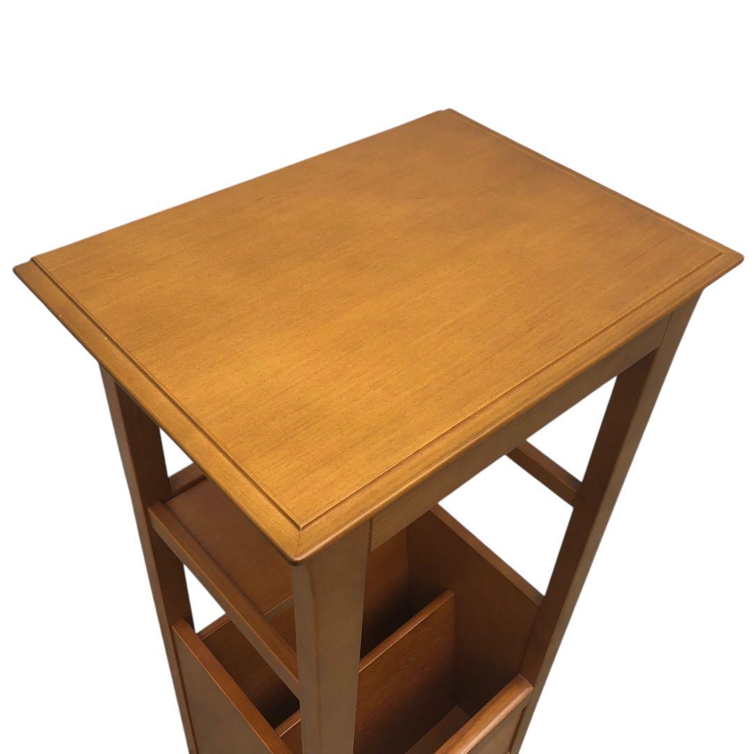 【美品！】Karimoku カリモク家具 電話台・花台 コンセント付き 猫脚