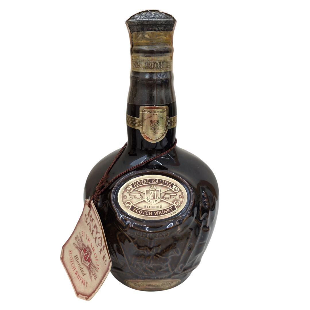 [未開栓]  SALUTE ロイヤルサルート 21年 茶 陶器ボトル