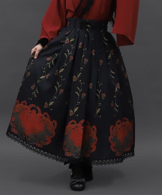 アクシーズファム 菊と狐 ブラウス ハーフボンネット スカート