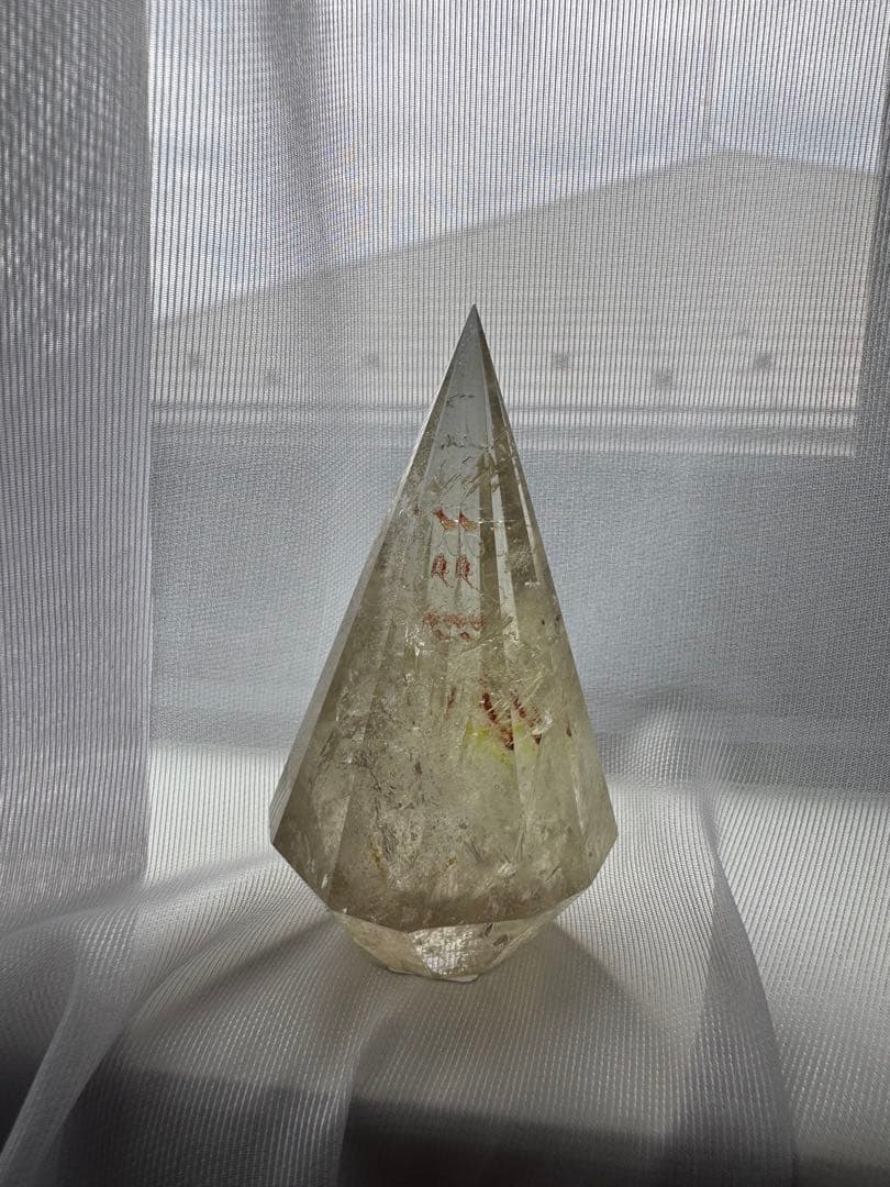 【高品質】ブラジル産 非加熱シトリン ファセットカット（ライモナイト・虹入り）