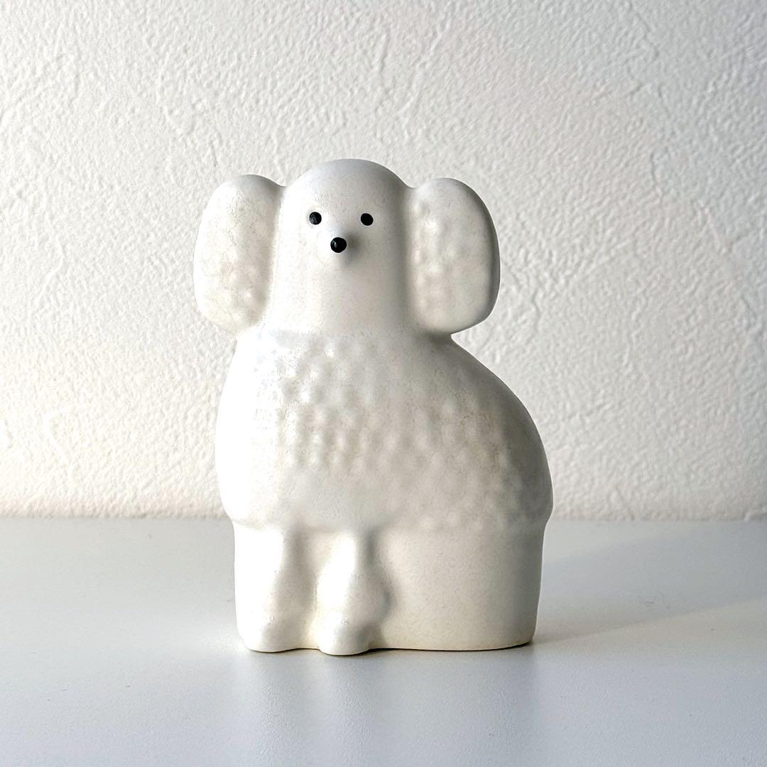 〈未使用〉リサラーソン　プードル　ホワイト　置物