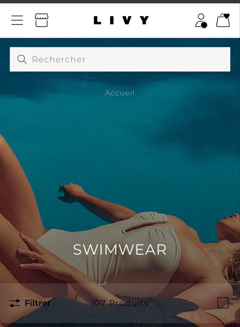 LIVY ブラック ビキニ セパレート水着