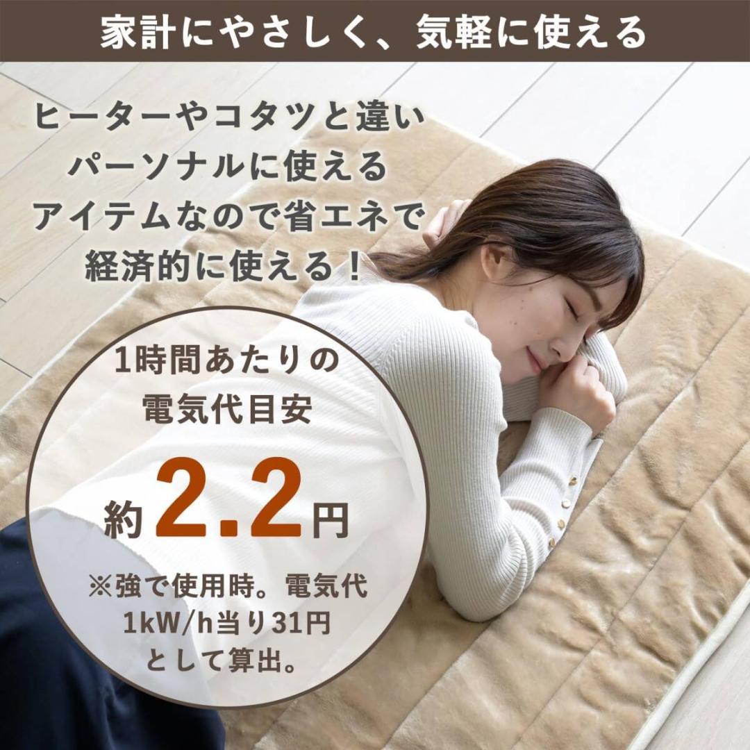 [山善] 洗える どこでも カーペット (丸洗い可能) 180×80 ベージュ