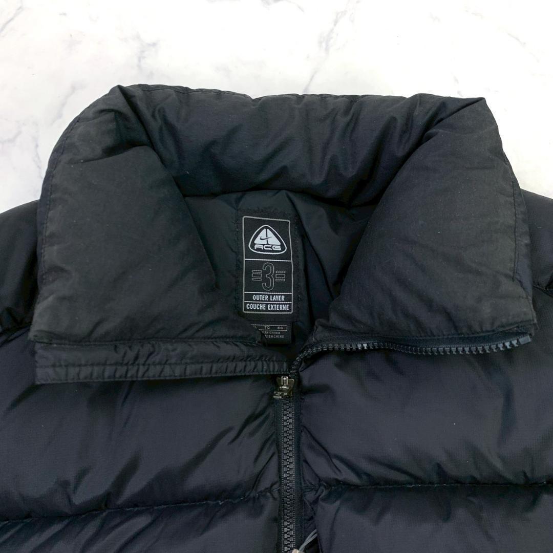 00s NIKE ACG ダウンジャケット 肉厚 ブラック XL　D829