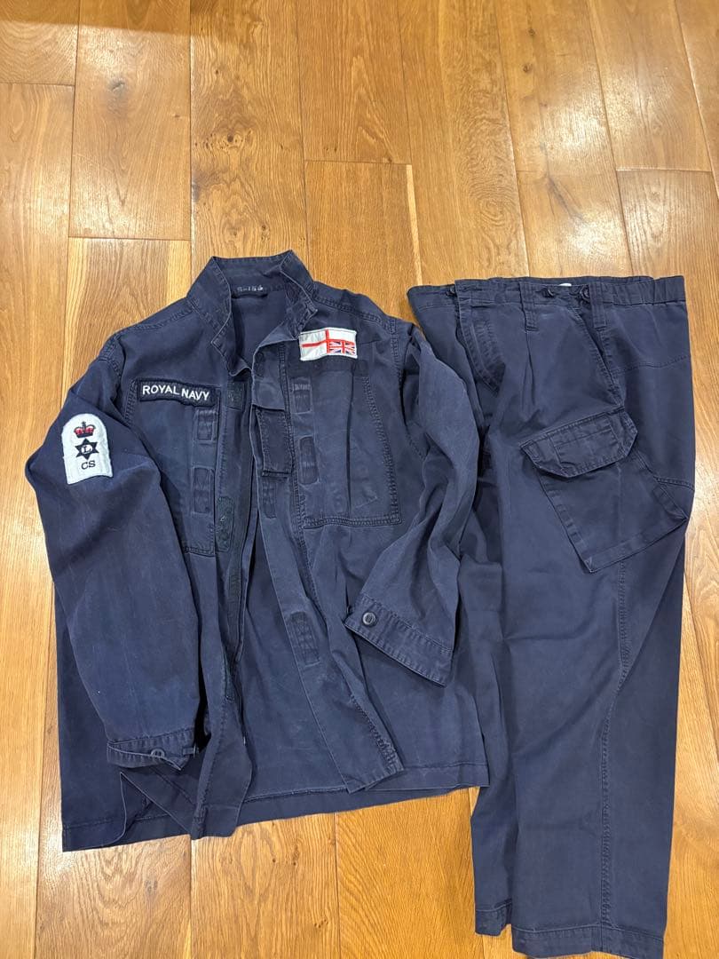 値下げ中！イギリス軍 ロイヤルネイビー ジャケット&スラントカーゴ 上下セット