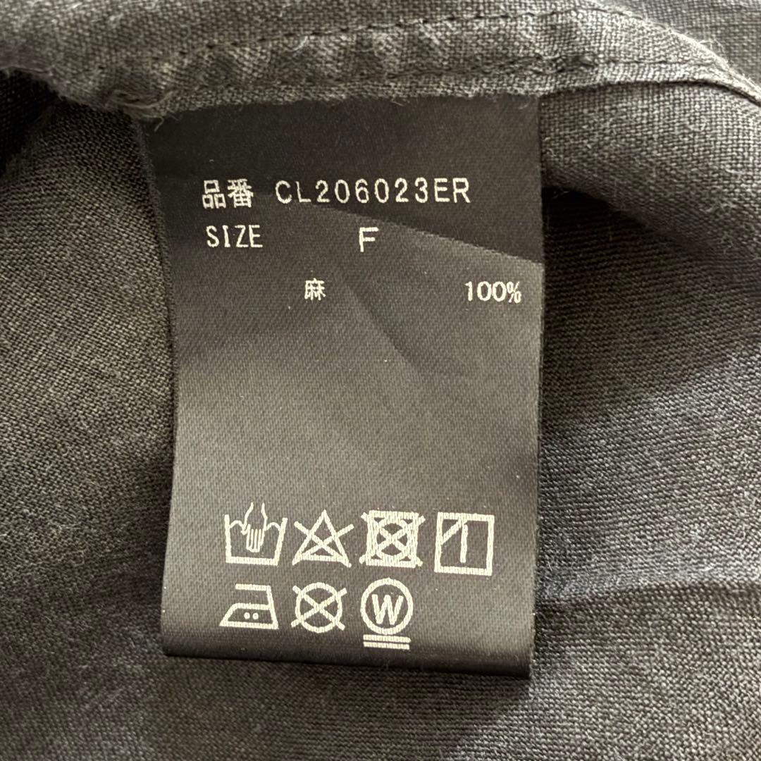 【美品】&RC カレンソロジー リネン100% ビッグシャツ ブラック 日本製