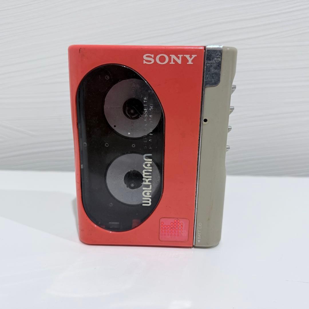 希少SONY WALKMAN WM-50 ソニー カセットウォークマン オレンジ