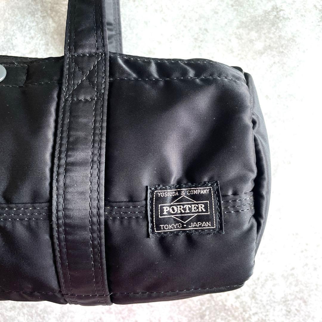 ほぼ新品✨ポーター タンカー ミニボストンバッグ ドラム Sサイズ ブラック