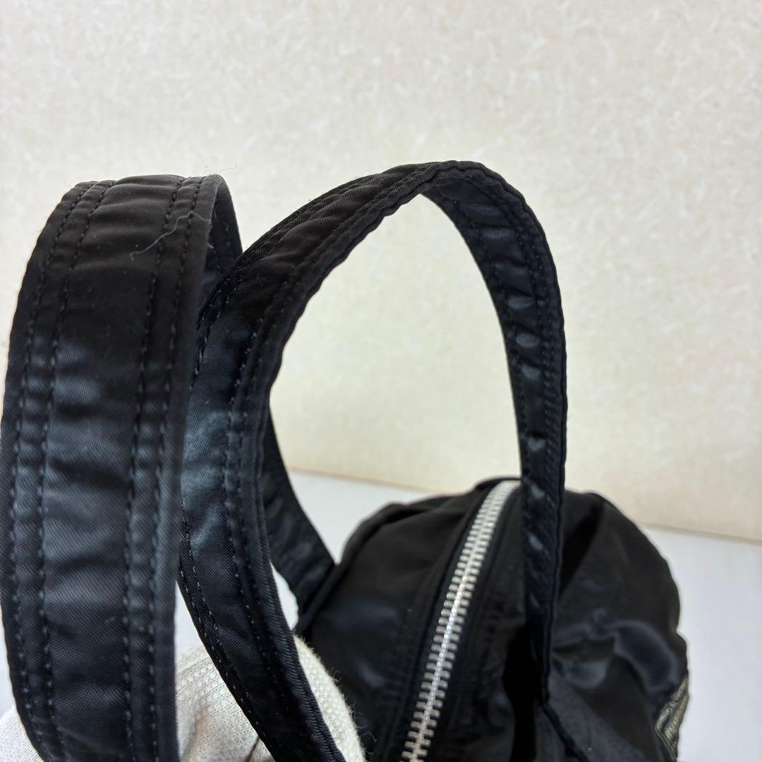 [未使用級] PORTER タンカー ドラムバッグ ミニボストン ブラック