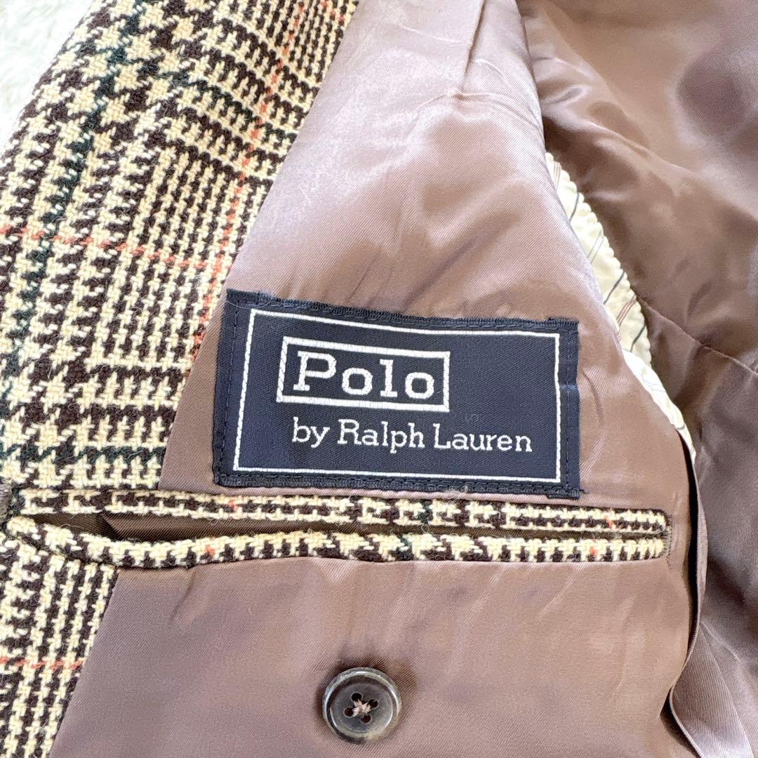 ポロ　ラルフローレン　テーラードジャケット　上着　L メンズ　美品　スーツ　千鳥