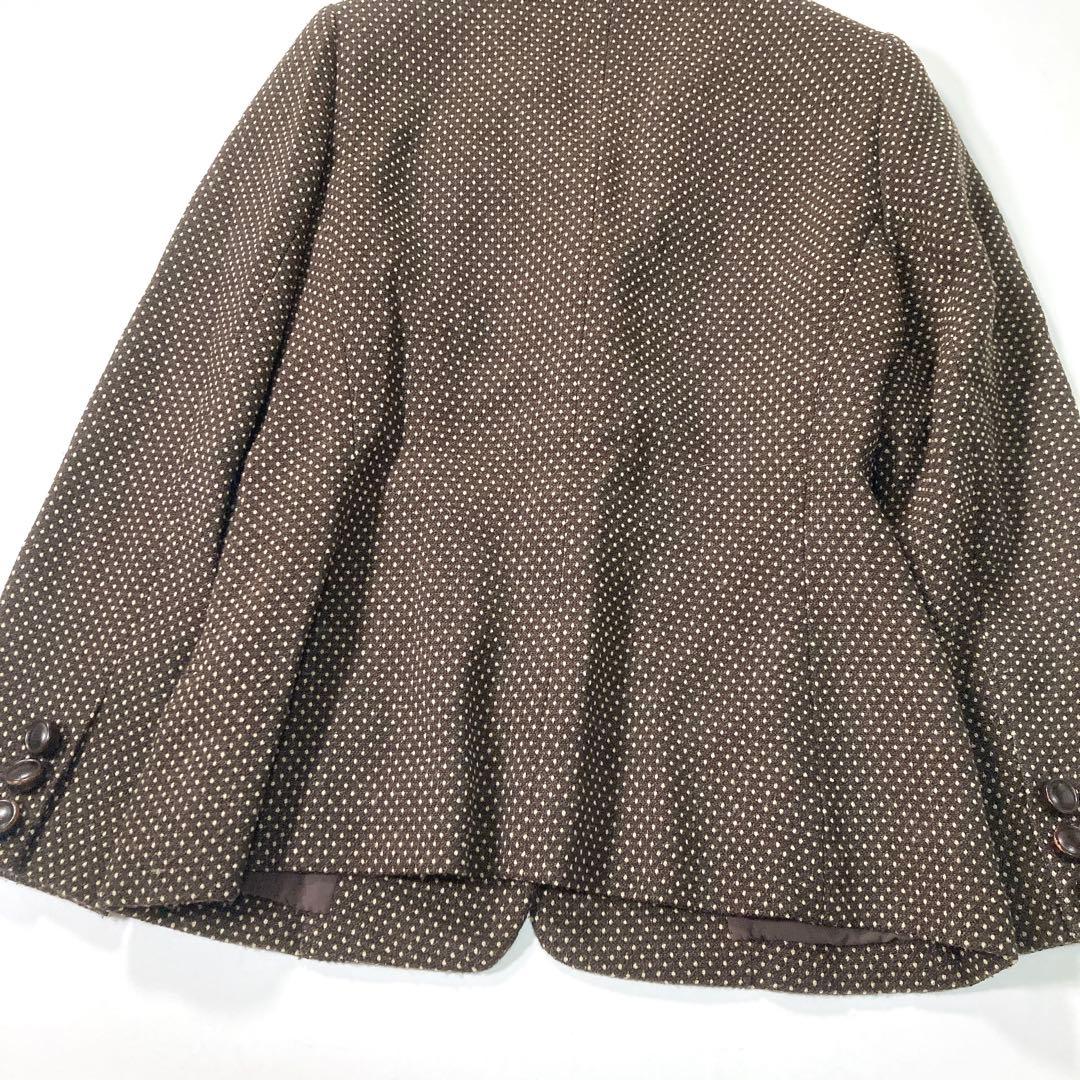 クリスチャンディオール Dior テーラードジャケット ドット ウール