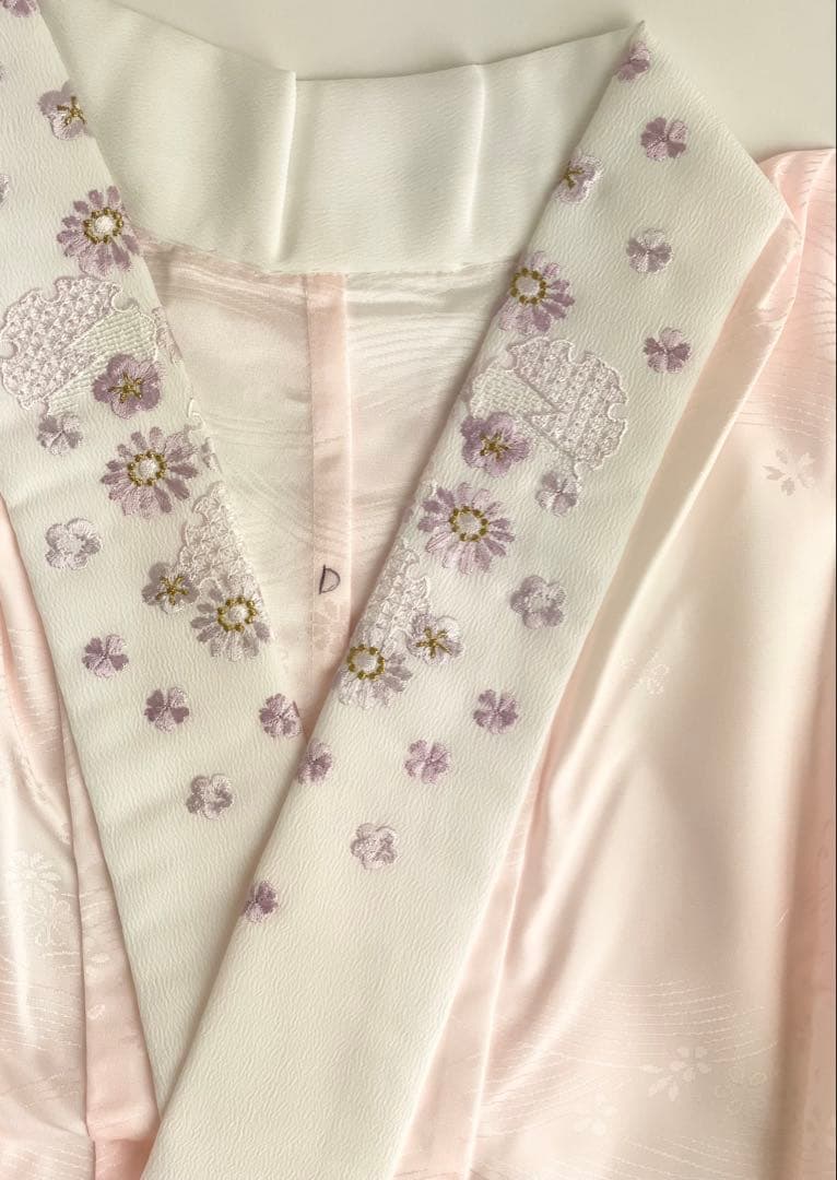 【在庫一掃セール！43枚セット】刺繍半衿付き　長襦袢　振袖用　C