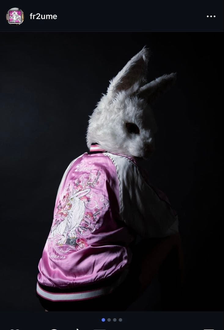 FR2梅 刺繍 リバーシブルスカジャン