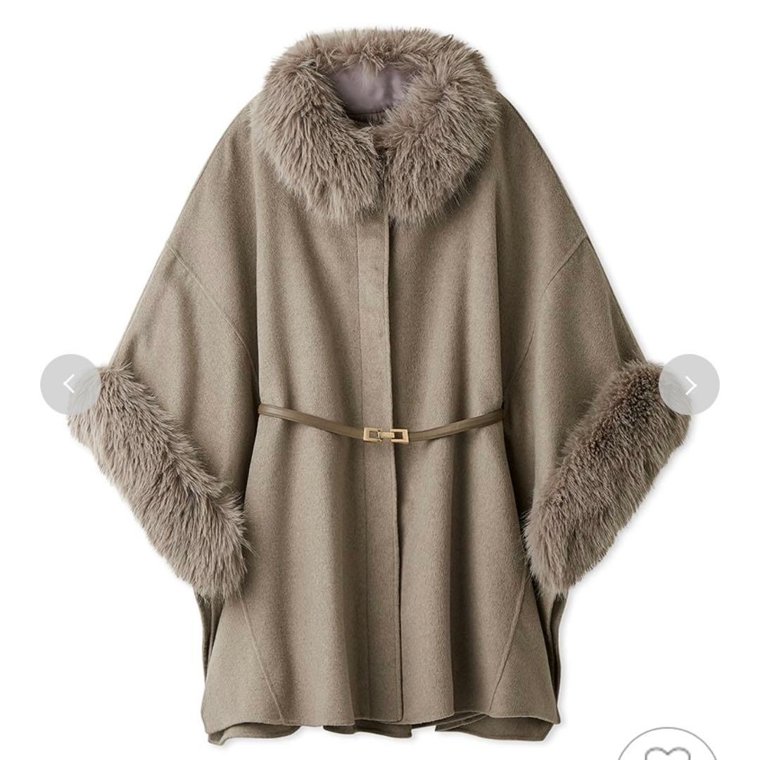 スナイデル　snidel ファー付きミドルケープコート