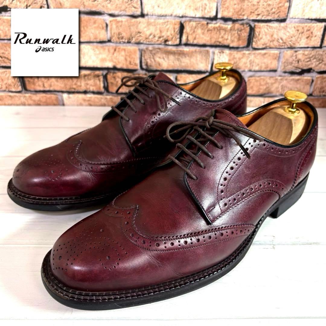 美品■ランウォーク■ビジネスシューズ✨ウィングチップ GELソール セレモニー