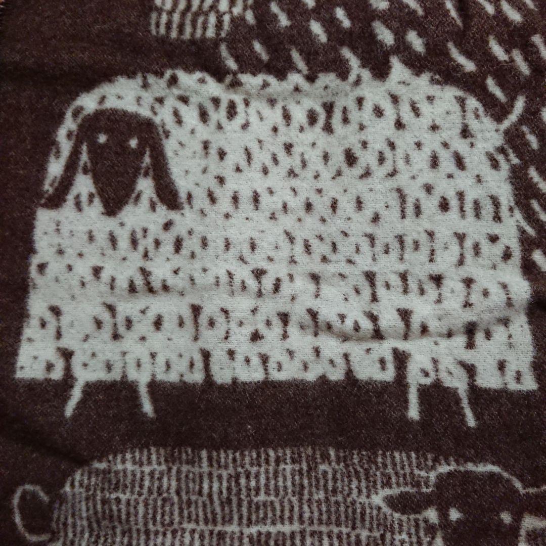 未使用 ラプアンカンクリ 鈴木マサル パカパート ウールブランケット ブラウン