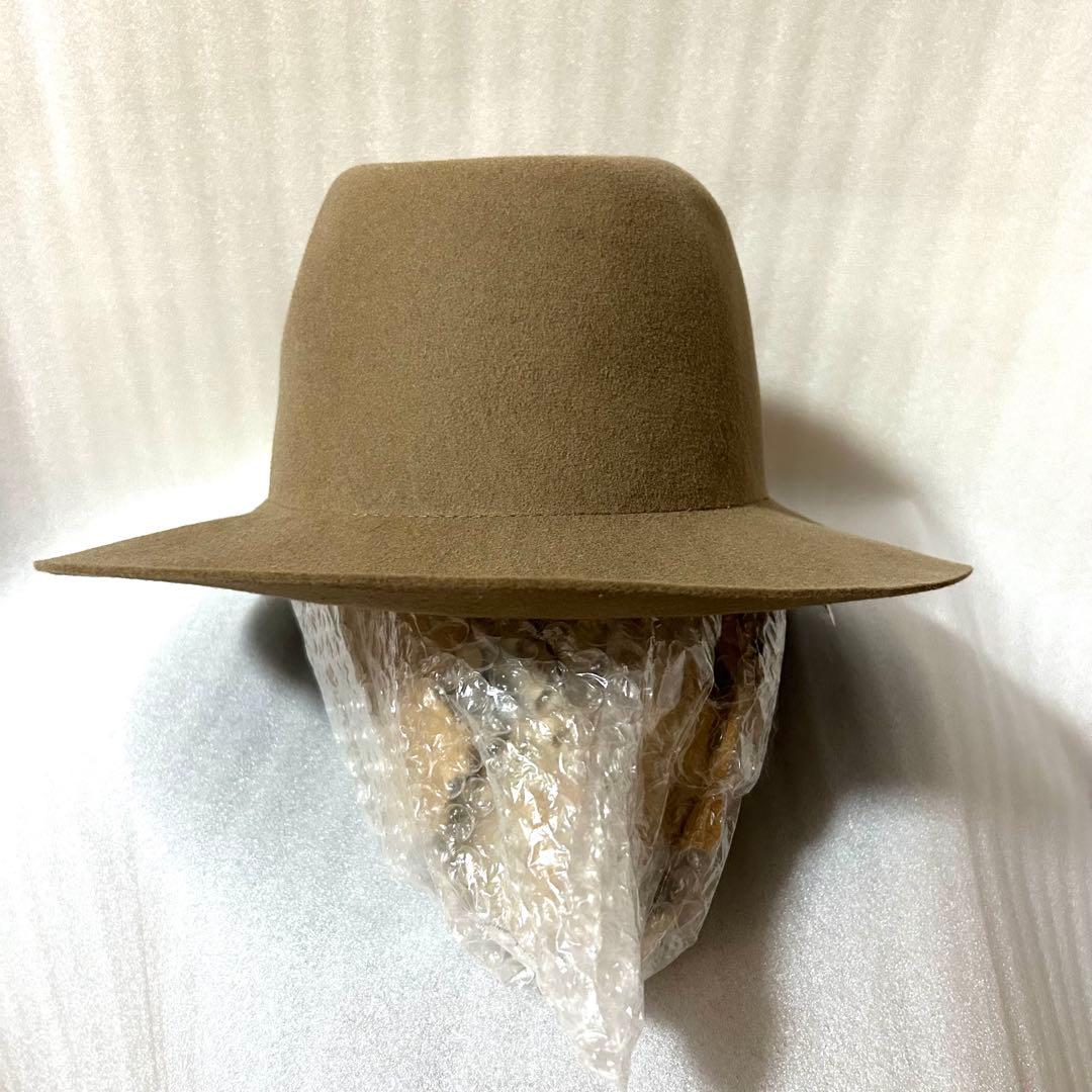 CA4LA カシラ M〜Lサイズ古着ウールハット ベージュベルクロ調整テープ付き