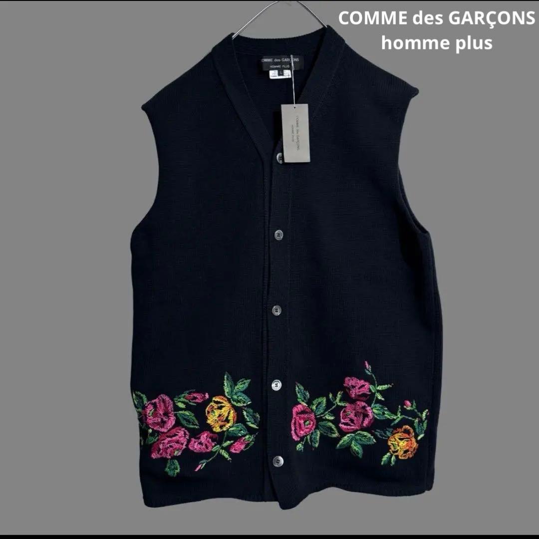 2022年春夏コムデギャルソンオムプリュス　花柄刺繍ベスト